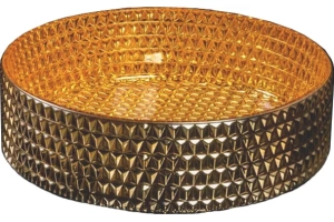 Раковина хрустальная накладная Armadi Art Lucido 39 золото