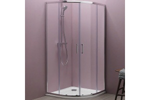 Душевой уголок Kolpa San Eco Quat 80х80 хром стекло прозрачное