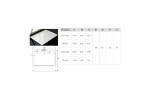 Душевой поддон с сифоном Weltwasser WW TRS 120х80 хром (10000001887) - 2