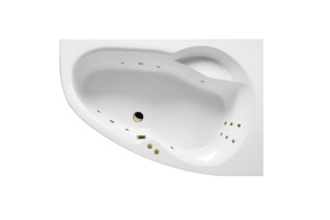 Ванна акриловая Excellent Newa Line R 160х95 с гидромассажем белый - бронза