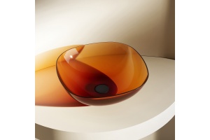 Раковина накладная ABBER Kristall 45 коричневый (AT2806Opal)