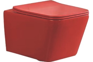 Унитаз подвесной SantiLine , красный матовый SL-5007MR