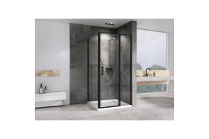 Душевой уголок Abber Sonnenstrand 100х75 черный стекло прозрачное