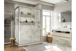 Душевой уголок STWORKI Эстерсунд DE019R80110200 110x80 см профиль хром матовый - 2