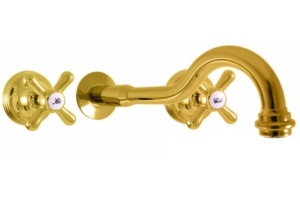 Смеситель для раковины Rav Slezak Morava retro золото