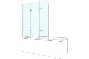 Шторка на ванну Berges Wasserhaus City 2.0 062013 90х140 см - 3