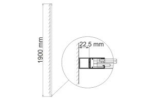 D250 Расширительный профиль для душевых уголков серии Lippe 45S - 3