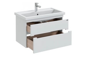 Тумба под раковину подвесная Санта Лондон 80 белый - 2