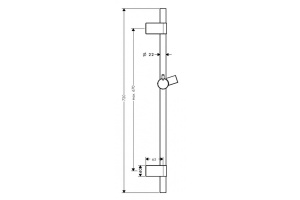 Душевая штанга Hansgrohe  72 см (28662000) - 2