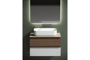 Столешница для ванной комнаты Sancos 80х46 бежевая - 2