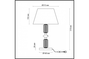 Настольная лампа Odeon Light Classic Candy 4861/1TA - 3