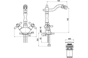 Смеситель для биде Rav Slezak Morava бронза (MK121.5/9SM) - 3