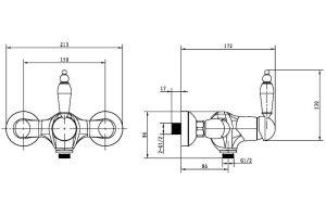 Смеситель Boheme Tradizionale Oro 284 для душа - 2