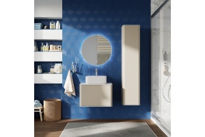 Мебель для ванной STWORKI Ноттвиль 60 бежевый шелк, без отверстия под смеситель