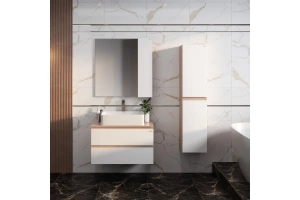 Шкаф-пенал Onika Алеста 35 камень светлый/белый (403566) - 3