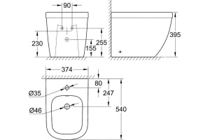 Биде напольное Grohe Euro Ceramic 3934000H - 2