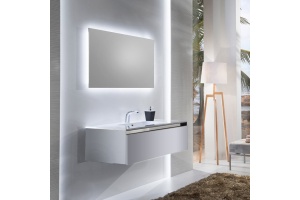 Тумба под раковину Sanvit Кубэ-1 90 белый глянец - 2