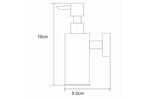 K-1399BLACK Дозатор для жидкого мыла, антивандальный - 3