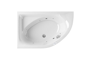 Ванна акриловая Excellent Aquaria Soft 170x110 L с гидромассажем белый - хром