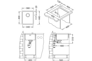 Мойка кухонная Alveus Kombino 20 - 3
