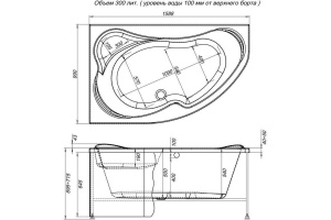 Экран для ванны фронтальный AQUANET Capri (00176554) - 2