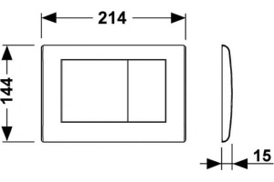 Кнопка смыва TECE Planus 9240322 белая матовая - 2