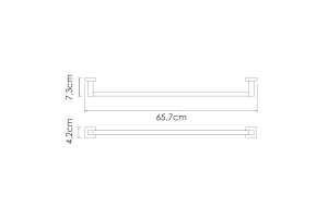 Полотенцедержатель Wasserkraft Rhin никель - 2