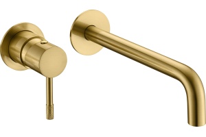 Смеситель Boheme Uno 465-MG С ВНУТРЕННЕЙ ЧАСТЬЮ, для раковины, matt gold