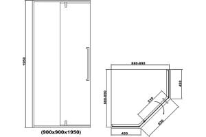 Душевой уголок RGW SV-81-B 90х90 - 3