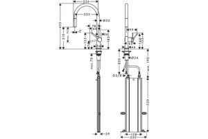 72803000 HG M54 Talis 210 смеситель для кухни с вытяжным душем, sBox - 2