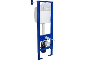 Инсталляция для унитаза Berges Atom с белой кнопкой смыва