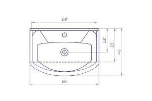 Мебельная раковина Санта Стандарт 65.5 см (Элеганс65) - 3