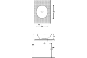 Раковина накладная beWash Ontario 38 белый глянец - 3