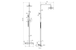 Душевая стойка Excellent Rain Pi хром - 3