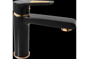 Смеситель для раковины Rav Slezak Colorado черный матовый - золото