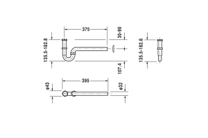 Сифон для раковины Duravit 0050260000 - 2