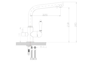 Смеситель Zorg Clean Water ZR 313 YF-33 хром для кухонной мойки - 2