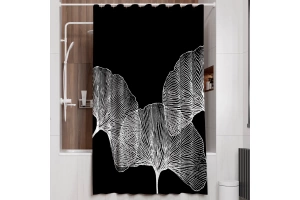 Штора для ванной Wasserkraft Nau 200х200 черный