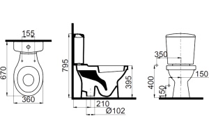 Унитаз-компакт STWORKI Копенгаген SET1704-0505-001-1-0000 с микролифтом - 3