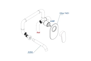 Смеситель для раковины WasserKraft Elbe черный матовый - 3