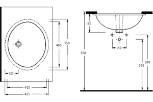 Раковина встраиваемая beWash Balaton 55 белый - 3