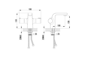 Смеситель для раковины Lemark Yeti хром (LM7836C) - 2