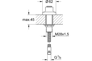 Шланговое подключение Grohe 27151000 вывод для душа - 2