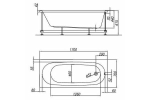 Ванна акриловая Kolpa San Tamia 170x70 белый - 3