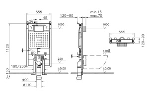 Система инсталляции для унитазов Vitra V8 без клавиши смыва - 3