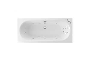Ванна акриловая Excellent Oceana Smart 160х75 с гидромассажем белый - хром