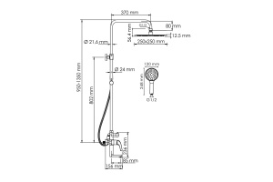 Душевая система WasserKraft 25 золото - 3