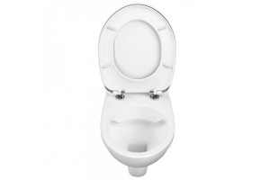 Комплект подвесного унитаза с инсталляцией VitrA S10 белый с сиденьем микролифт и кнопкой хром - 2