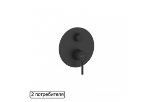 Смеситель для душа встраиваемый Excellent Pi черный матовый