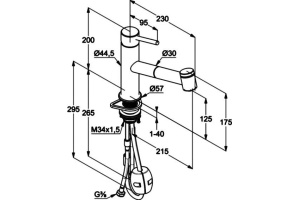 Смеситель Kludi Steel для кухонной мойки 44851F860 - 2